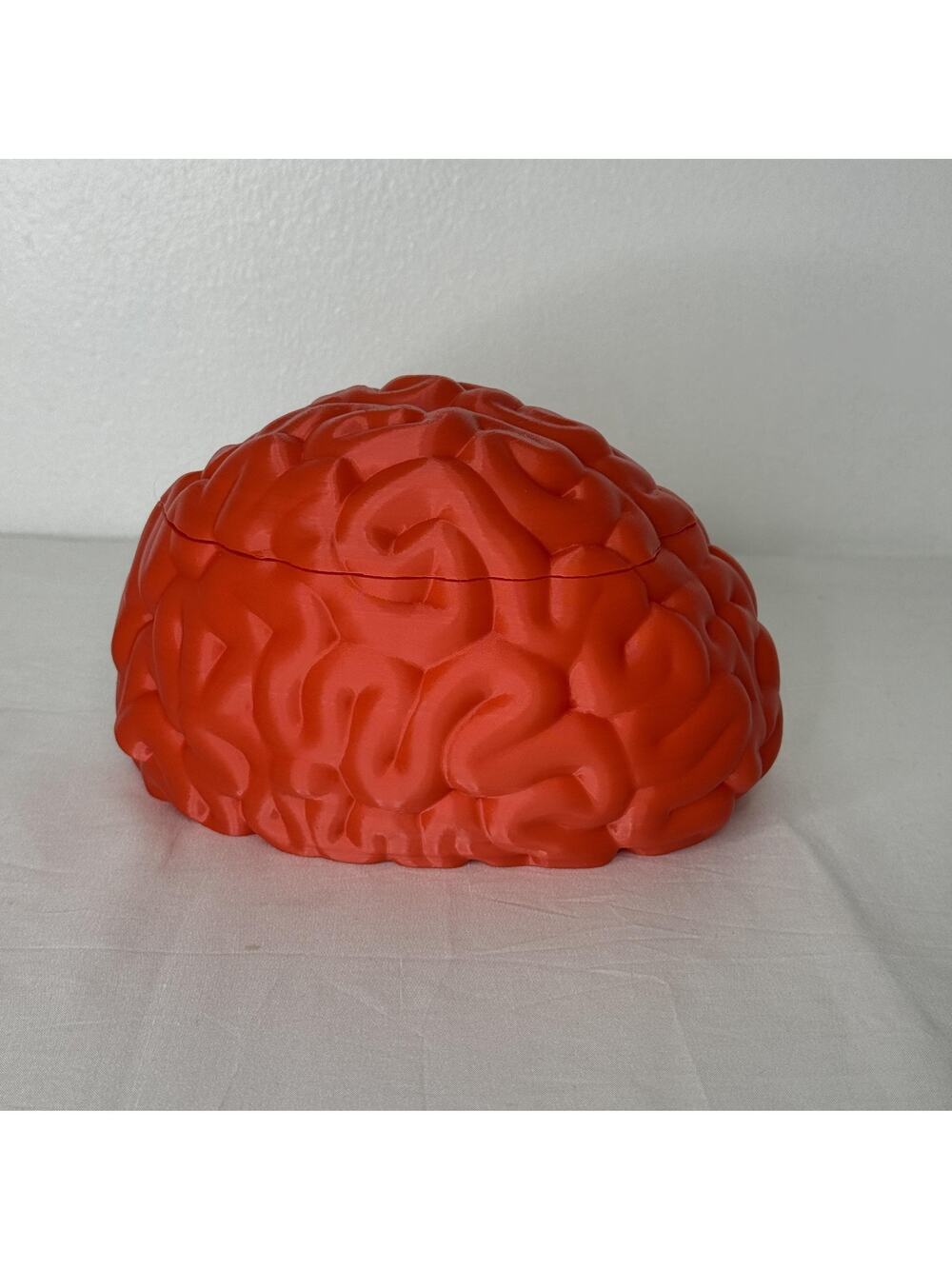 Brain Shaped Storage Box Red Plastic Container Jar Halloween Decor Gift